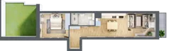 2 pokoje, mieszkanie 40,57 m², parter, oferta nr 129, Nove Diamentowe, Konin, Osiedle Władysława Sikorskiego, ul. Topazowa 28
