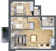 3 pokoje, mieszkanie 59,01 m², piętro 1, oferta nr 93, Nove Diamentowe, Konin, Osiedle Władysława Sikorskiego, ul. Topazowa 28