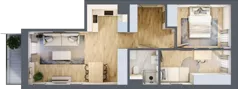 3 pokoje, mieszkanie 51,07 m², piętro 2, oferta nr 92, Nove Diamentowe, Konin, Osiedle Władysława Sikorskiego, ul. Topazowa 28