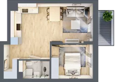2 pokoje, mieszkanie 39,42 m², piętro 2, oferta nr 78, Nove Diamentowe, Konin, Osiedle Władysława Sikorskiego, ul. Topazowa 28