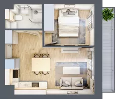2 pokoje, mieszkanie 31,04 m², parter, oferta nr 5, Nove Diamentowe, Konin, Osiedle Władysława Sikorskiego, ul. Topazowa 28