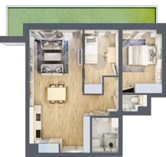 3 pokoje, mieszkanie 59,01 m², parter, oferta nr 90, Nove Diamentowe, Konin, Osiedle Władysława Sikorskiego, ul. Topazowa 28