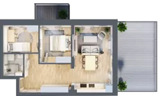 3 pokoje, mieszkanie 48,03 m², piętro 3, oferta nr 39, Nove Diamentowe, Konin, Osiedle Władysława Sikorskiego, ul. Topazowa 28