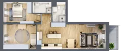 3 pokoje, mieszkanie 67,67 m², piętro 3, oferta nr 123, Nove Diamentowe, Konin, Osiedle Władysława Sikorskiego, ul. Topazowa 28