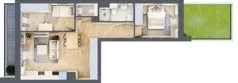 3 pokoje, mieszkanie 50,87 m², parter, oferta nr 73, Nove Diamentowe, Konin, Osiedle Władysława Sikorskiego, ul. Topazowa 28