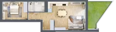 2 pokoje, mieszkanie 47,93 m², parter, oferta nr D.0.137, Wyspiański Apartamenty, Żyrardów, ul. Wyspiańskiego 8
