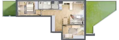 3 pokoje, mieszkanie 62,67 m², parter, oferta nr C.0.96, Wyspiański Apartamenty, Żyrardów, ul. Wyspiańskiego 8
