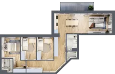 4 pokoje, mieszkanie 84,30 m², piętro 2, oferta nr 37, Apartamenty Sobieskiego, Skierniewice,  ul. Jana III Sobieskiego 5A
