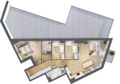 4 pokoje, mieszkanie 90,05 m², piętro 3, oferta nr 53, Apartamenty Sobieskiego, Skierniewice,  ul. Jana III Sobieskiego 5A