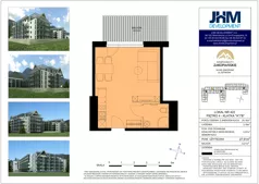 1 pokój, mieszkanie 26,97 m², piętro 4, oferta nr 422, Apartamenty Zakopiańskie, Zakopane, ul. Szymony 17E