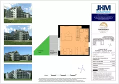 1 pokój, mieszkanie 32,76 m², parter, oferta nr 47, Apartamenty Zakopiańskie, Zakopane, ul. Szymony 17E