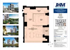 2 pokoje, mieszkanie 39,71 m², piętro 11, oferta nr B.10.78, Aura Towers w Bydgoszczy - mieszkania z widokiem na Brdę!, Bydgoszcz, Bartodzieje, ul. Fordońska 4