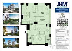 3 pokoje, mieszkanie 74,43 m², piętro 16, oferta nr B.16.126, Aura Towers w Bydgoszczy - mieszkania z widokiem na Brdę!, Bydgoszcz, Bartodzieje, ul. Fordońska 4