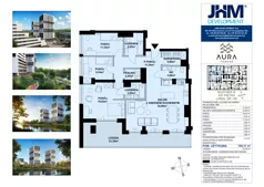4 pokoje, mieszkanie 104,83 m², piętro 17, oferta nr B.16.128, Aura Towers w Bydgoszczy - mieszkania z widokiem na Brdę!, Bydgoszcz, Bartodzieje, ul. Fordońska 4