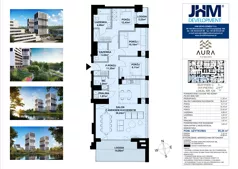 4 pokoje, mieszkanie 91,42 m², piętro 16, oferta nr C.16.129, Aura Towers w Bydgoszczy - mieszkania z widokiem na Brdę!, Bydgoszcz, Bartodzieje, ul. Fordońska 4