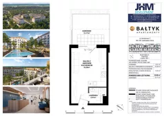 1 pokój, apartament inwestycyjny 22,69 m², piętro 1, oferta nr D/1, Apartamenty Bałtyk - komfortowe lokale nad morzem, Jastrzębia Góra, ul. Jantarowa 3
