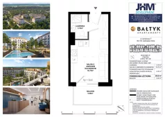 1 pokój, apartament inwestycyjny 20,32 m², piętro 2, oferta nr D/104, Apartamenty Bałtyk - komfortowe lokale nad morzem, Jastrzębia Góra, ul. Jantarowa 3
