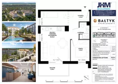 2 pokoje, apartament inwestycyjny 45,85 m², piętro 2, oferta nr D/116, Apartamenty Bałtyk - komfortowe lokale nad morzem, Jastrzębia Góra, ul. Jantarowa 3