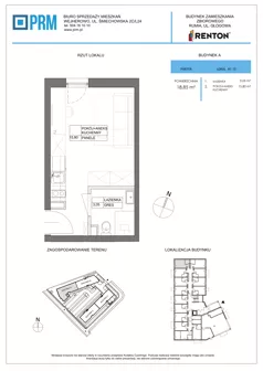 1 pokój, lokal inwestycyjny 18,85 m², parter, oferta nr A1.10, RENTON - kawalerki inwestycyjne, Rumia, Biała Rzeka, ul. Głogowa