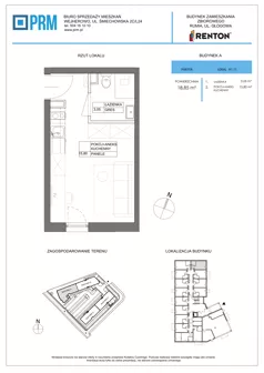 1 pokój, lokal inwestycyjny 18,85 m², parter, oferta nr A1.11, RENTON - kawalerki inwestycyjne , Rumia, Biała Rzeka, ul. Głogowa