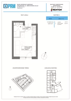 1 pokój, lokal inwestycyjny 14,91 m², parter, oferta nr A1.12, RENTON - kawalerki inwestycyjne, Rumia, Biała Rzeka, ul. Głogowa