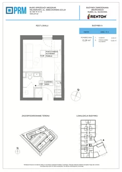 1 pokój, lokal inwestycyjny 15,59 m², parter, oferta nr A1.4, RENTON - kawalerki inwestycyjne , Rumia, Biała Rzeka, ul. Głogowa