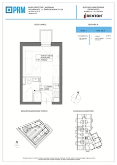 1 pokój, lokal inwestycyjny 15,43 m², piętro 1, oferta nr A2.10, RENTON - kawalerki inwestycyjne , Rumia, Biała Rzeka, ul. Głogowa