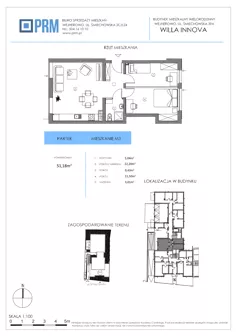 3 pokoje, mieszkanie 51,18 m², parter, oferta nr M3, Willa INNOVA, Wejherowo, Śmiechowo, Śmiechowo-Południe, ul. Śmiechowska 39A