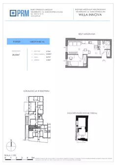 2 pokoje, mieszkanie 26,53 m², parter, oferta nr M6, Willa INNOVA, Wejherowo, Śmiechowo, Śmiechowo-Południe, ul. Śmiechowska 39A