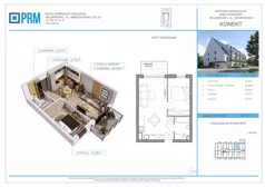 2 pokoje, mieszkanie 38,15 m², piętro 1, oferta nr M13, KONEKT, Wejherowo, ul. Sikorskiego 71