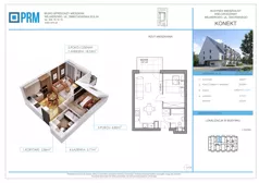 2 pokoje, mieszkanie 31,92 m², piętro 2, oferta nr M21, KONEKT, Wejherowo, ul. Sikorskiego 71