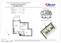 3 pokoje, mieszkanie 44,60 m², piętro 2, oferta nr Bud.12.M.11, Osiedle Władysławowo, Władysławowo, ul. Morelowa