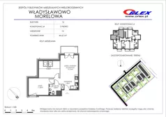 3 pokoje, mieszkanie 44,67 m², piętro 2, oferta nr Bud.12.M.16, Osiedle Władysławowo, Władysławowo, ul. Morelowa