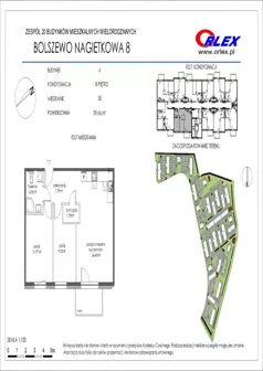 3 pokoje, mieszkanie 59,46 m², piętro 3, oferta nr  4/35, Nagietkowa, Bolszewo, ul. Nagietkowa