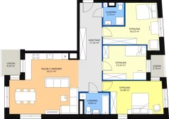 4 pokoje, mieszkanie 104,43 m², piętro 3, oferta nr 6, Wałbrzyska 21, Warszawa, Mokotów, Służew, ul. Wałbrzyska 21