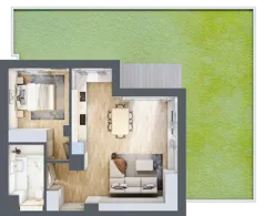 2 pokoje, mieszkanie 50,91 m², parter, oferta nr 35, Pod Klonami 11, Mińsk Mazowiecki, ul. Klonowa 27b