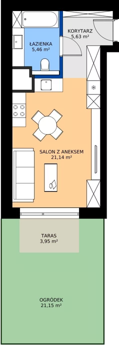 1 pokój, mieszkanie 32,00 m², piętro 1, oferta nr D67, Daszyńskiego Square etap II, Mińsk Mazowiecki, ul. Ignacego Daszyńskiego