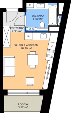 1 pokój, mieszkanie 26,82 m², piętro 3, oferta nr D96, Daszyńskiego Square etap II, Mińsk Mazowiecki, ul. Ignacego Daszyńskiego