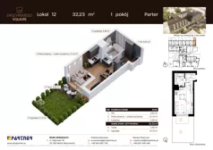 1 pokój, mieszkanie 32,23 m², parter, oferta nr C12, Daszyńskiego Square etap II, Mińsk Mazowiecki, ul. Ignacego Daszyńskiego