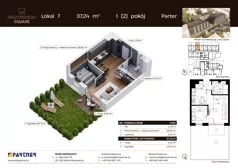 2 pokoje, mieszkanie 37,24 m², parter, oferta nr C7, Daszyńskiego Square etap II, Mińsk Mazowiecki, ul. Ignacego Daszyńskiego