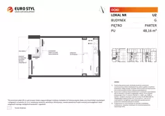 Lokal użytkowy 48,16 m², oferta nr G/U2, DOKI Living -  lokale usługowe, Gdańsk, Śródmieście, ul. Aleja Doki