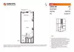 Lokal użytkowy 55,86 m², oferta nr H/U3, DOKI Living -  lokale usługowe, Gdańsk, Śródmieście, ul. Aleja Doki