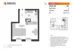 Lokal użytkowy 26,17 m², oferta nr A/201, Esencja - lokale usługowe, Gdańsk, Śródmieście, Dolne Miasto, ul. Kamienna Grobla / Jałmużnicza
