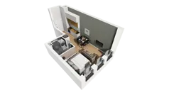 Lokal użytkowy 26,84 m², oferta nr A/204, Esencja - lokale usługowe, Gdańsk, Śródmieście, Dolne Miasto, ul. Kamienna Grobla / Jałmużnicza