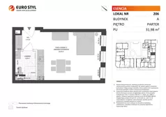 Lokal użytkowy 31,98 m², oferta nr A/206, Esencja - lokale usługowe, Gdańsk, Śródmieście, Dolne Miasto, ul. Kamienna Grobla / Jałmużnicza