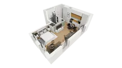 Lokal użytkowy 32,92 m², oferta nr A/211, Esencja - lokale usługowe, Gdańsk, Śródmieście, Dolne Miasto, ul. Kamienna Grobla / Jałmużnicza