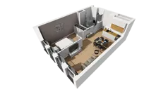 Lokal użytkowy 40,40 m², oferta nr A/213, Esencja - lokale usługowe, Gdańsk, Śródmieście, Dolne Miasto, ul. Kamienna Grobla / Jałmużnicza