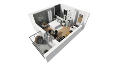Lokal użytkowy 30,71 m², oferta nr A/217, Esencja - lokale usługowe, Gdańsk, Śródmieście, Dolne Miasto, ul. Kamienna Grobla / Jałmużnicza
