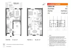 1 pokój, mieszkanie 113,62 m², parter, oferta nr M2/1, Gdańskie Zacisze, Gdańsk, Kokoszki, ul. Bysewska