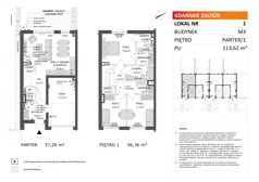 1 pokój, mieszkanie 113,62 m², parter, oferta nr M3/1, Gdańskie Zacisze, Gdańsk, Kokoszki, ul. Bysewska